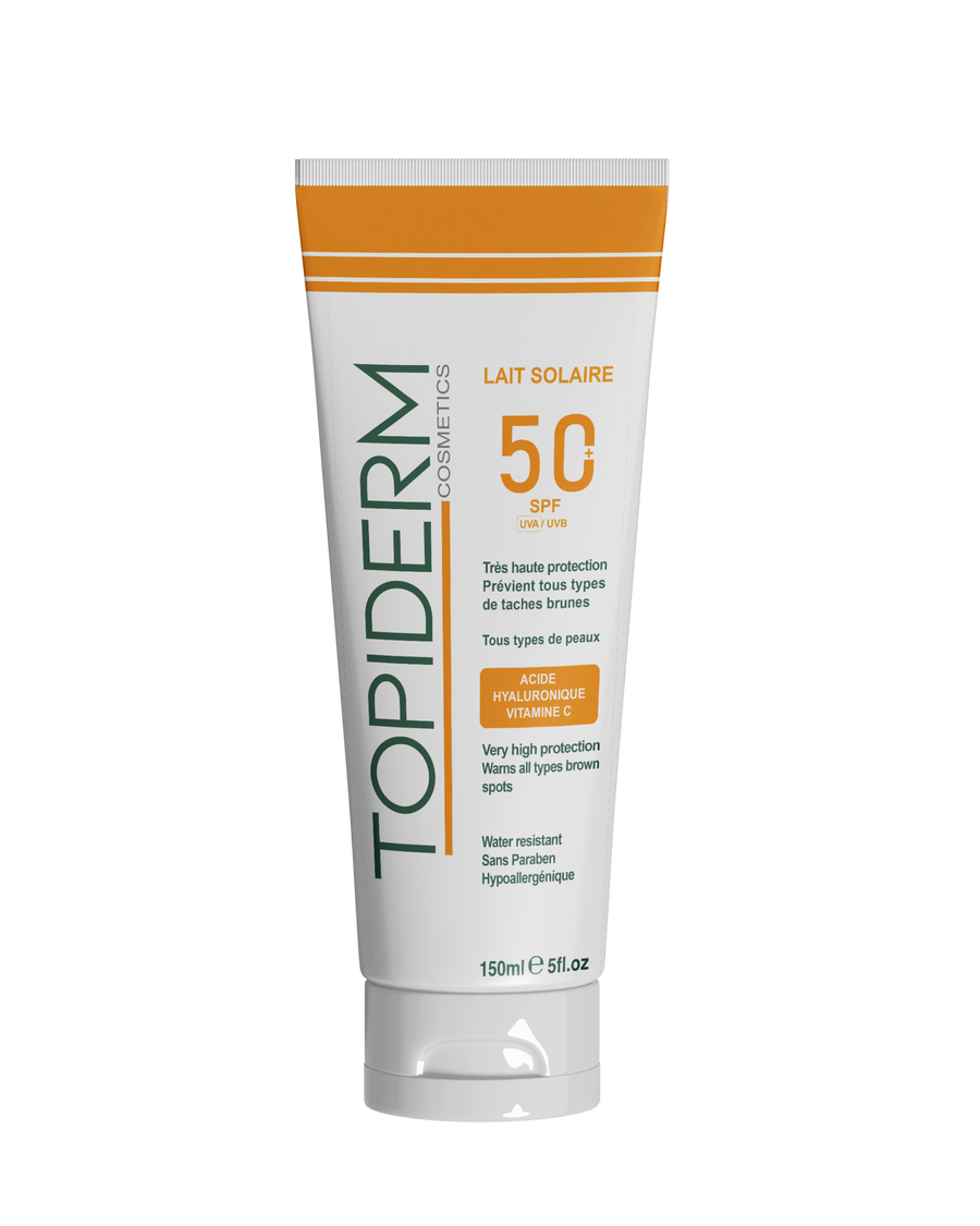 Lait Solaire SPF50+ Topiderm 150ml – vue produit